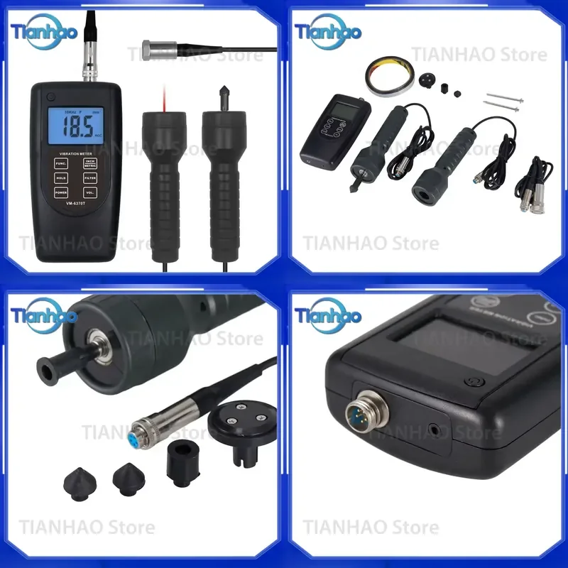 for VM-6370T 2 in 1 Vibration Tachometer Digital Vibration Meter Speed Tester RPM Counter Analyzer Industrial Diagnostic Tool