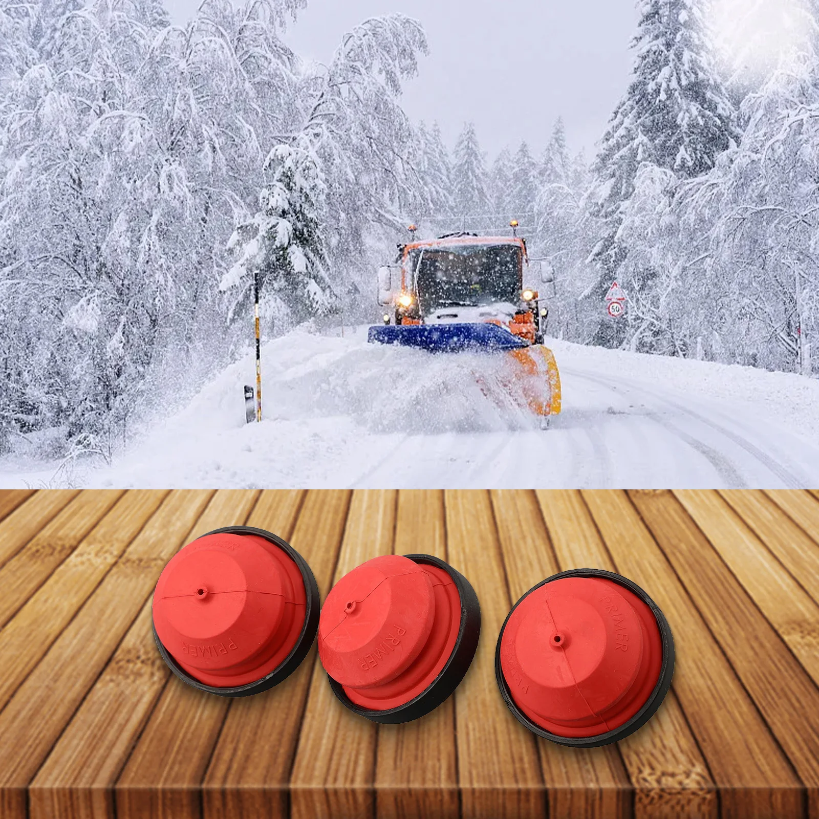 3 Pack of For Primer Bulbs for Tecumseh Lawn Mowers and Snow Blowers Fits Various Models Including HMSK100 and HMSK105