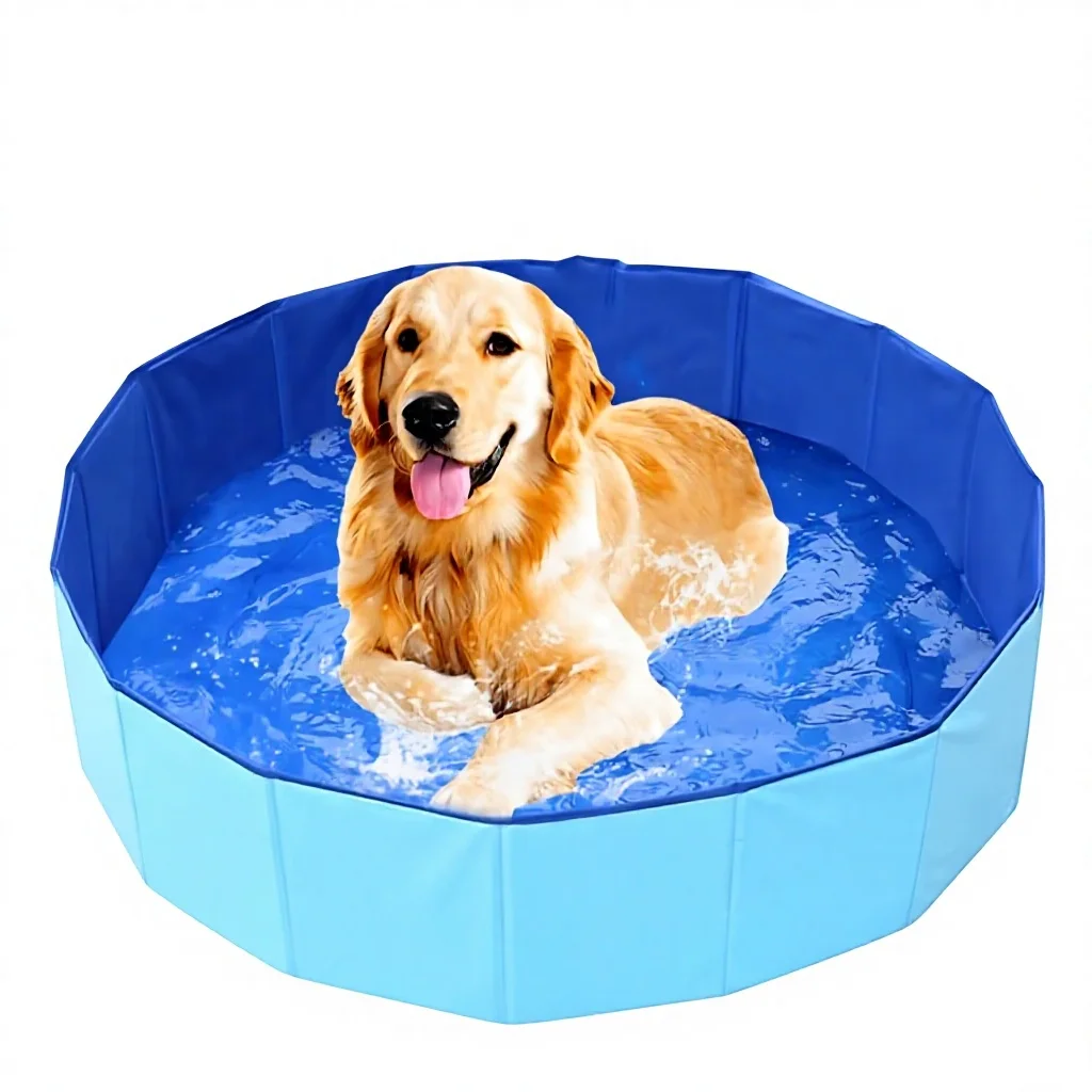 Practical Hit Foldable Pet Swimming Pool Portable Dog Folding Bath Basin Small and Medium-sized Pet Pool