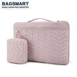 BAGSMART-Étui pour ordinateur portable 15.6 pouces, sacoche couvertes avec Dell HP, pochette d'ordinateur portable avec poignée, sac rembourré gonflé pour MacPleAir iPad