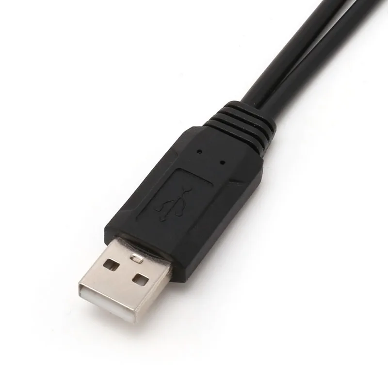 38cm przenośny USB męski uniwersalny Micro USB podwójny męski Adapter Y kabel splittera