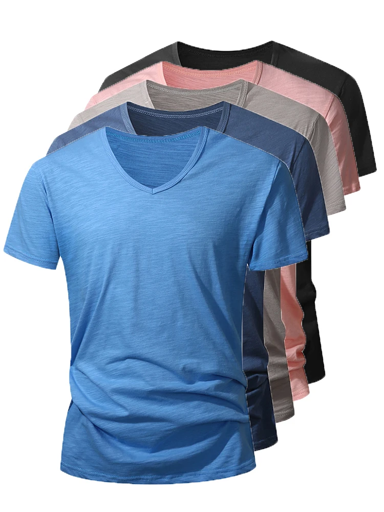 100% katoenen heren T-shirt zomer korte mouw tops tee zwart wit mannenkleding zacht hoge kwaliteit homme t-shirt casual T-shirt heren - afbeelding 2