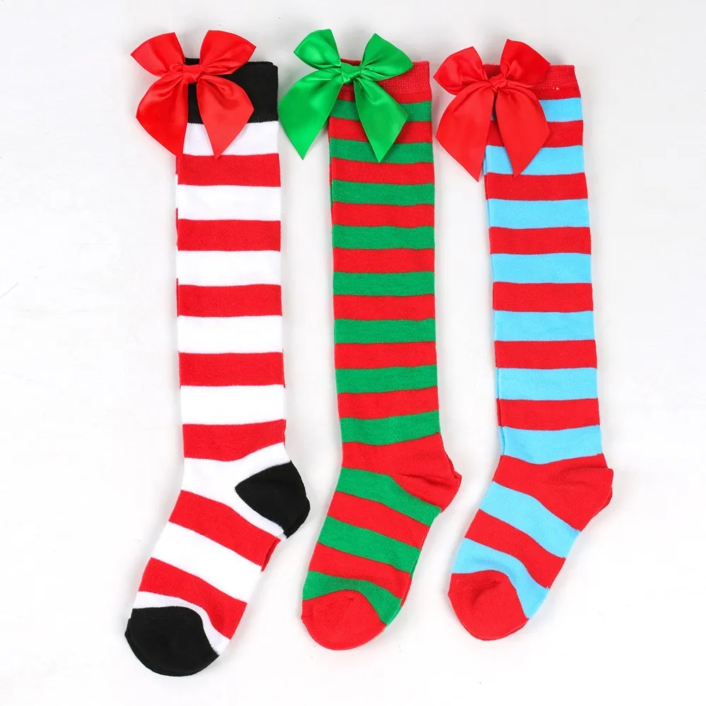 Girls bow socks British style autumn and winter stockings European Princess socks children socks