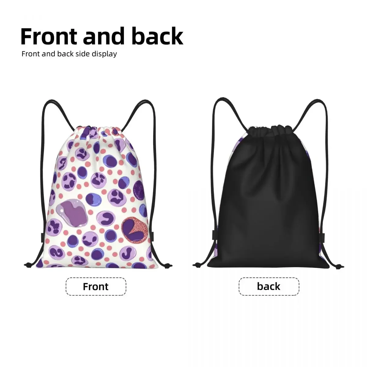 Science Chemistry Cell WBC Drawstring Backpack Women Sport Gym Sackpack Foldable Chemical Biology Laboratory Training Bag Sack