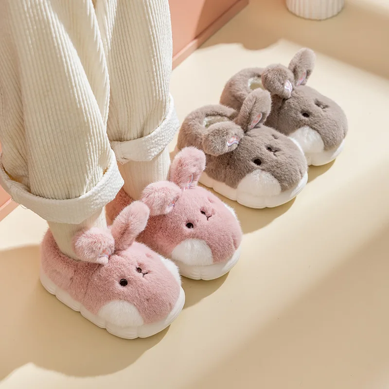 Baby Cotton Slippers Girls Cute Cartoon Rabbit Shoes Anime Baby Home Shoes Thick Soled Shoes 슬리퍼 أحذية 캐주얼 신발 أحذية غير رسمية