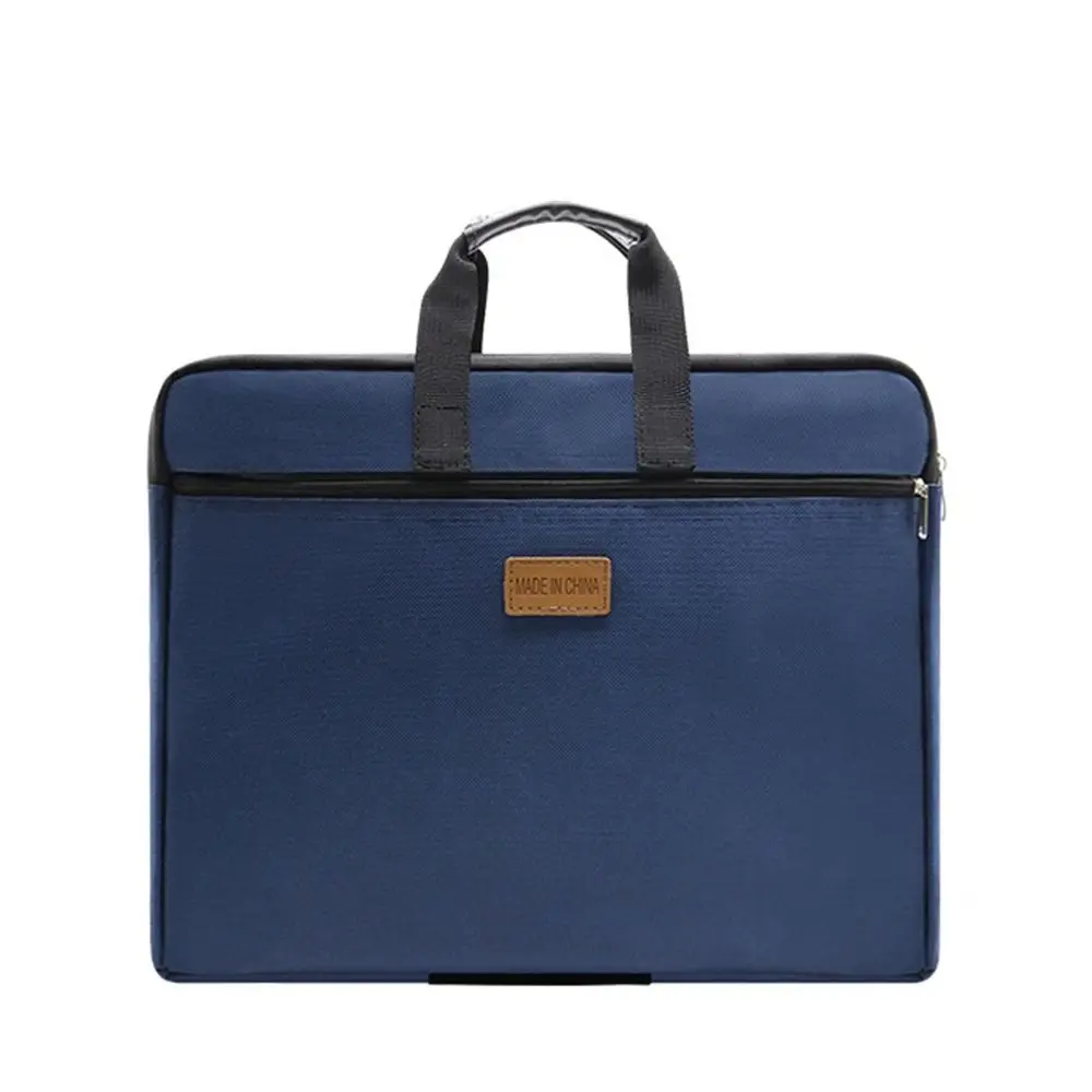 Borsa per documenti portatile A4 in tessuto Oxford Organizzatore di file con cerniera Cartella di file A4 Valigetta da lavoro Borsa per documenti multistrato Studente