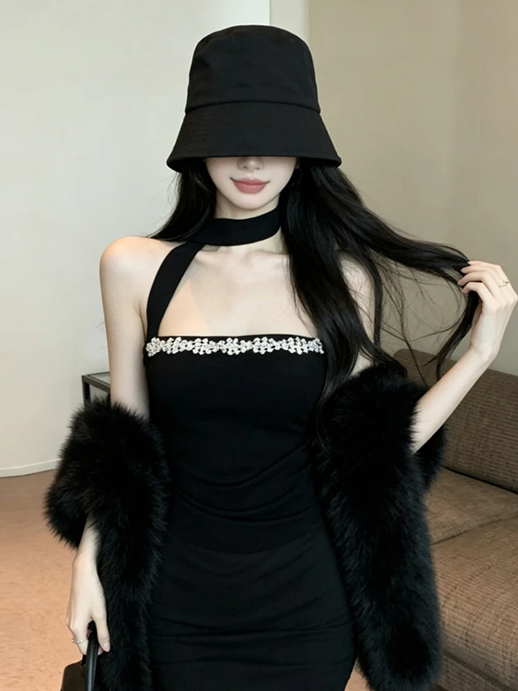  Pure Desire Style Heavy Diamond Strap Slim Fit Wrap Chest Small Vest Sexy Spicy Girl Short Style Tube Top Women's C...