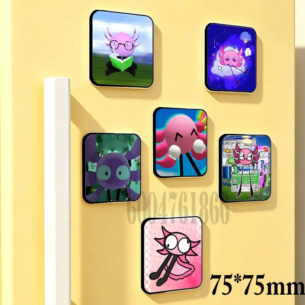 K-Kinito K-KinitoPET 75mm Square Fridge Magnet Cute Refrigerator Magnet Office Cabinet & Home Kitchen Decoration Gift