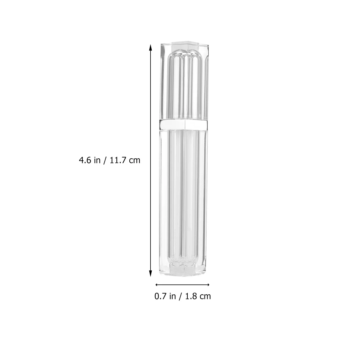 5pcs Gloss Empty Tubes Transparent Square Design For Travel Mini Lip Container Portable Lip Balm Tube Labial Glair Holder