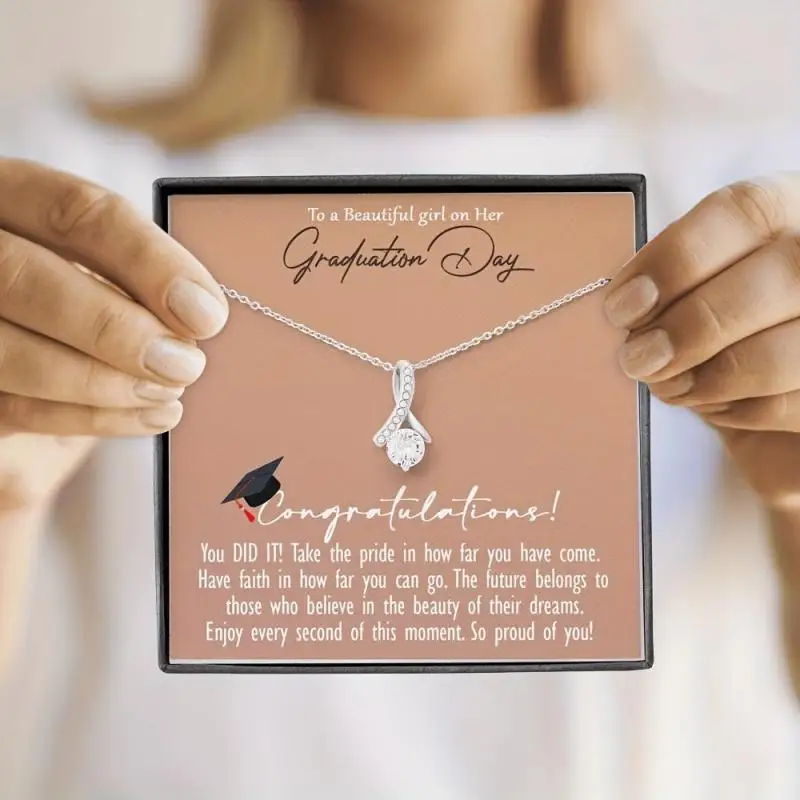 Sentimental Graduation Necklace Gift for Daughter and Sister - Perfect Grad Gift for Her