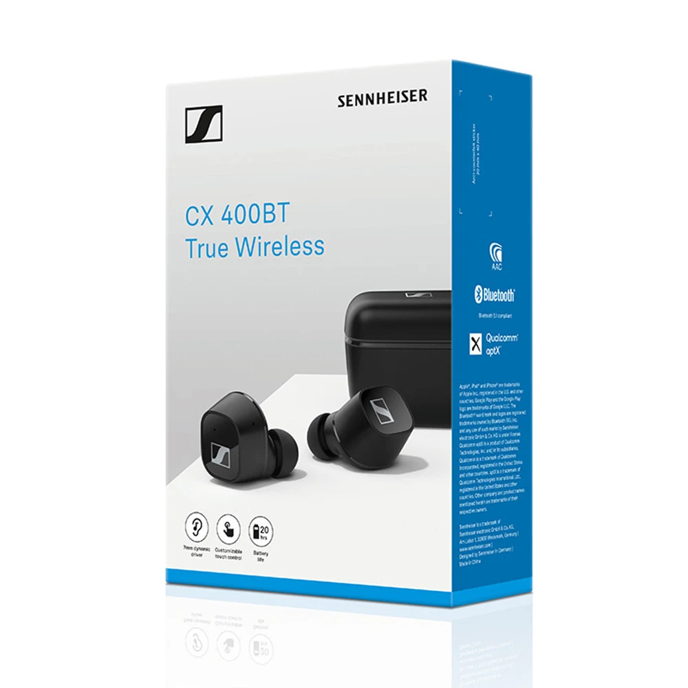 NEW Sennheiser CX400BT True Wireless Earphones TWS Bluetooth Sports Earbuds Stereo Sound Headset Noise Isolation Headphone