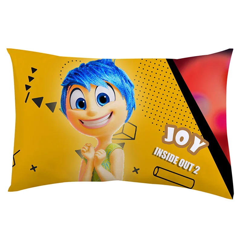 Inside Out 2 Rectangle Pillowcase Disney Anime Kawaii Sadness Anger Pillowslip Bed Room Sofa Home Cushion Cover Decoration Gift