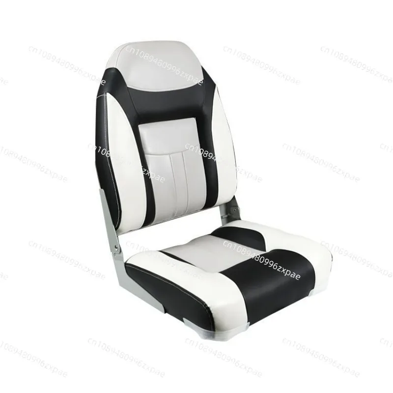 High Back Blue Boat Seat PU Leather Foldable Waterproof Sunproof Marine Chair For Yacht Fishing Boat