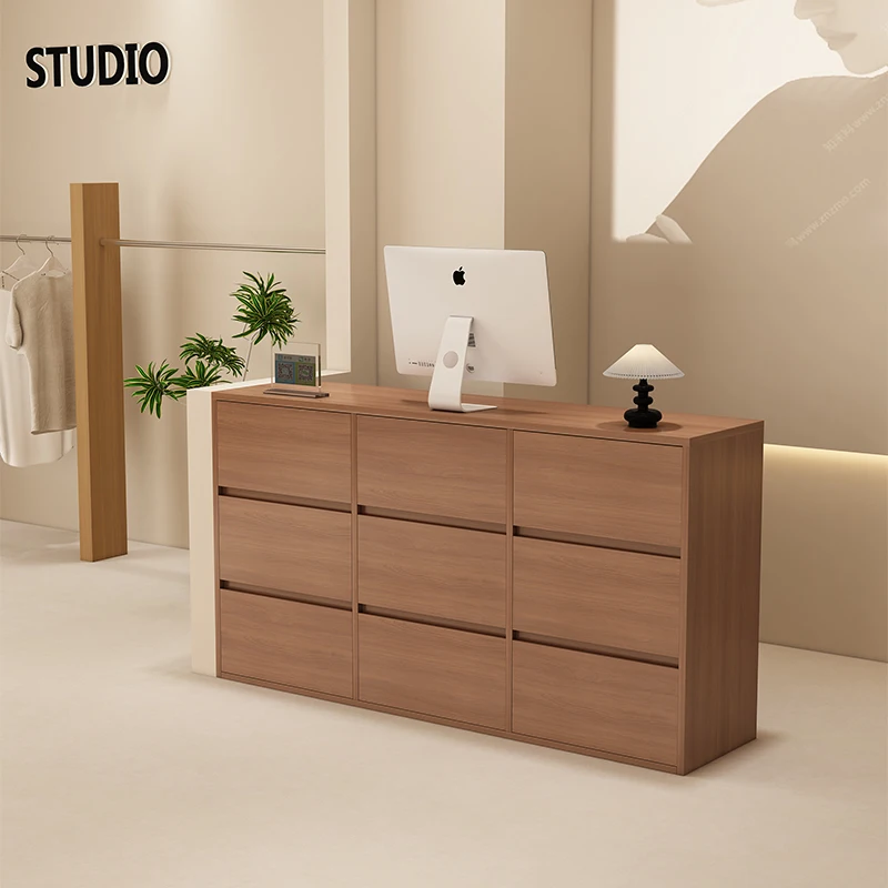 

Beauty Modern Reception Desk Counter Aesthetic Luxury Trendy Reception Desk Counter Decorations Office Commercial Furniture