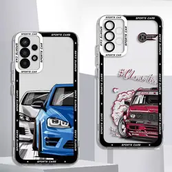 JDM Sports Cars phone Case for Samsung A11 A12 A13 A14 A15 A23 4G 5G A24 4G A25 A33 A34 A53 A54 A35 A55 5G
