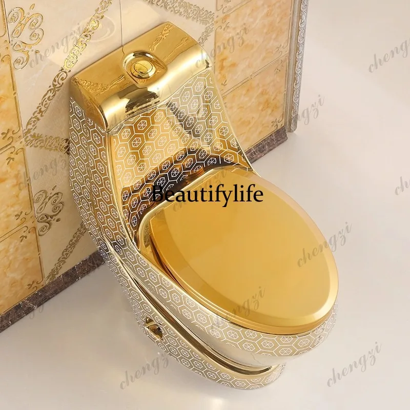 Vietnam color gold electroplated gold ceramic toilet deodorant toilet toilet