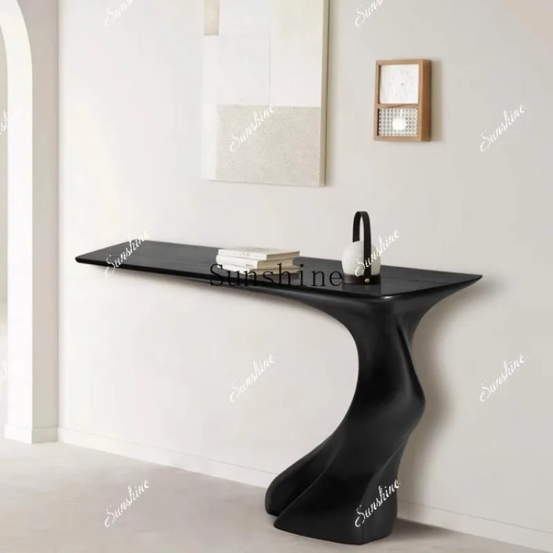 

Light luxury creative wall entrance fiberglass root table corridor aisle decorative cabinet art ornamentP