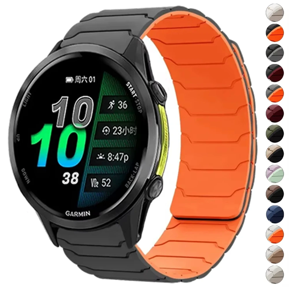 �y�Z�[�����z18 20 22mm�V���R���X�g���b�v Garmin Venu 4 3 2 3s 2s�o���h Forerunner 255 165 265 255s 265s 970/Active 6/5/4�Ή� �}�O�l�b�g���u���X���b�g
