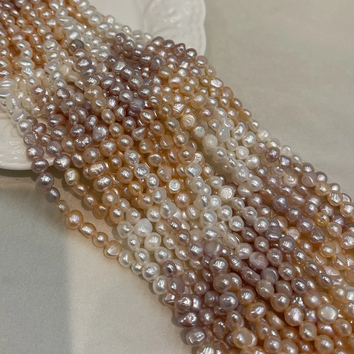 DIY Nugget-Perle Natürliche Süßwasserperle 6-7mm für Schmuckherstellung DIY Halskette Armband Ketten Ohrringe Zubehör – Detail 2