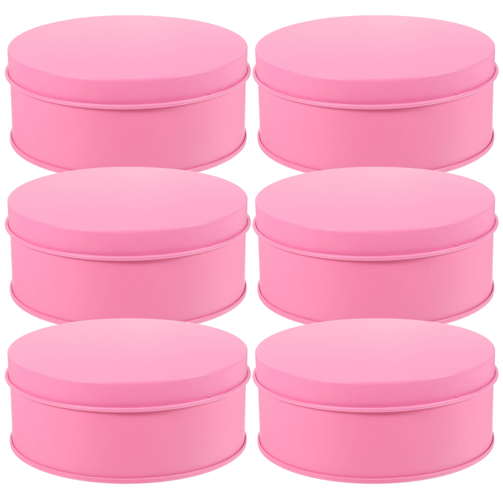 

6pcs Round Cookie Tins Large Capacity Candy Storage Tinplate Gift Box For Snacks Biscuits Keys Coins Treat Container