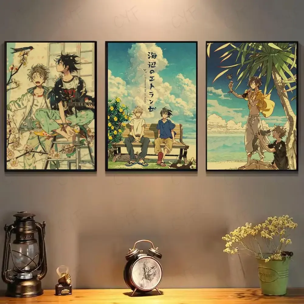 ملصق فيلم The Stranger by the Beach مطبوع عليه ورق غرفة المعيشة وغرفة النوم ومدخل البار والمقهى لوحة فنية للديكور