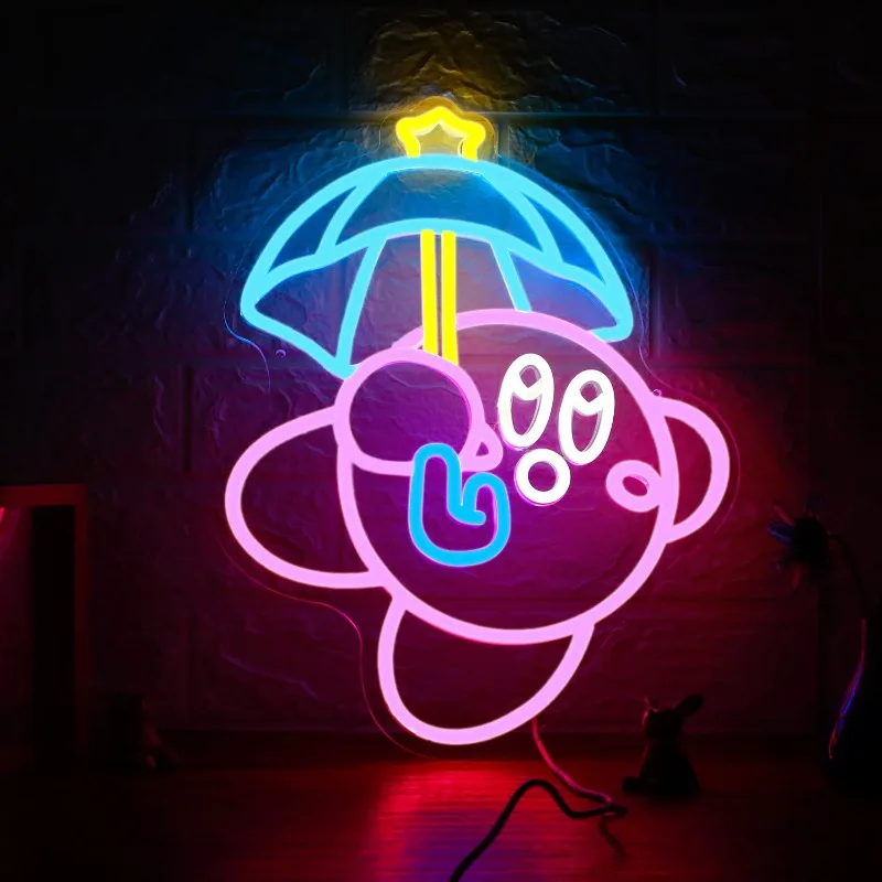 Insegna al Neon da gioco alimentata tramite USB per la decorazione della sala giochi Anime Neon Sign dimmerabile LED Neon Light Sign camera dei bambini 16.1*12.8 pollici