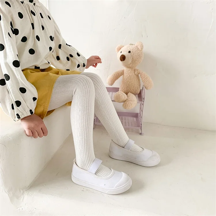 Kinder Strumpfhosen Für Mädchen Frühling Herbst Baby Mädchen Strumpfhosen Mode Kinder Strumpfhosen Baumwolle Solide Weiche Prinzessin Leggings 2-8Years – Detail 2