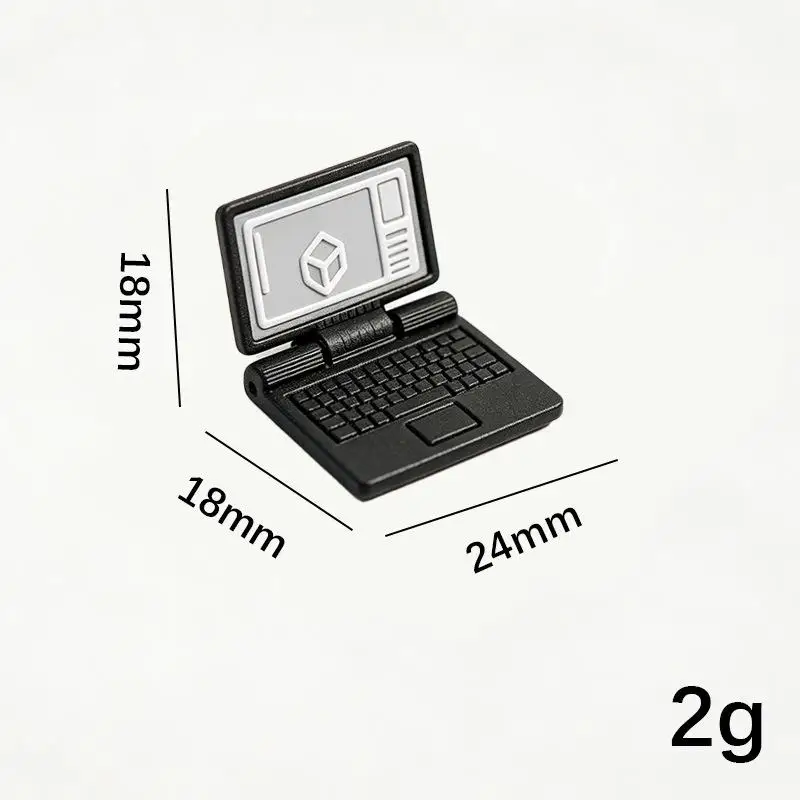 Mini Laptop Computer Model Dollhouse Furniture Simulation Accessory Craft Decor For Miniature Scene