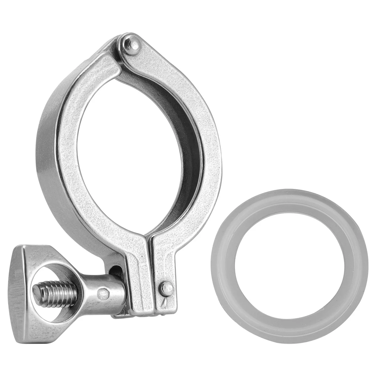 1 مجموعة الفولاذ المقاوم للصدأ 304 دبوس واحد الثقيلة المشبك الصحية المناسب سيليكون طوقا لخراطيم صمامات البيرة #2