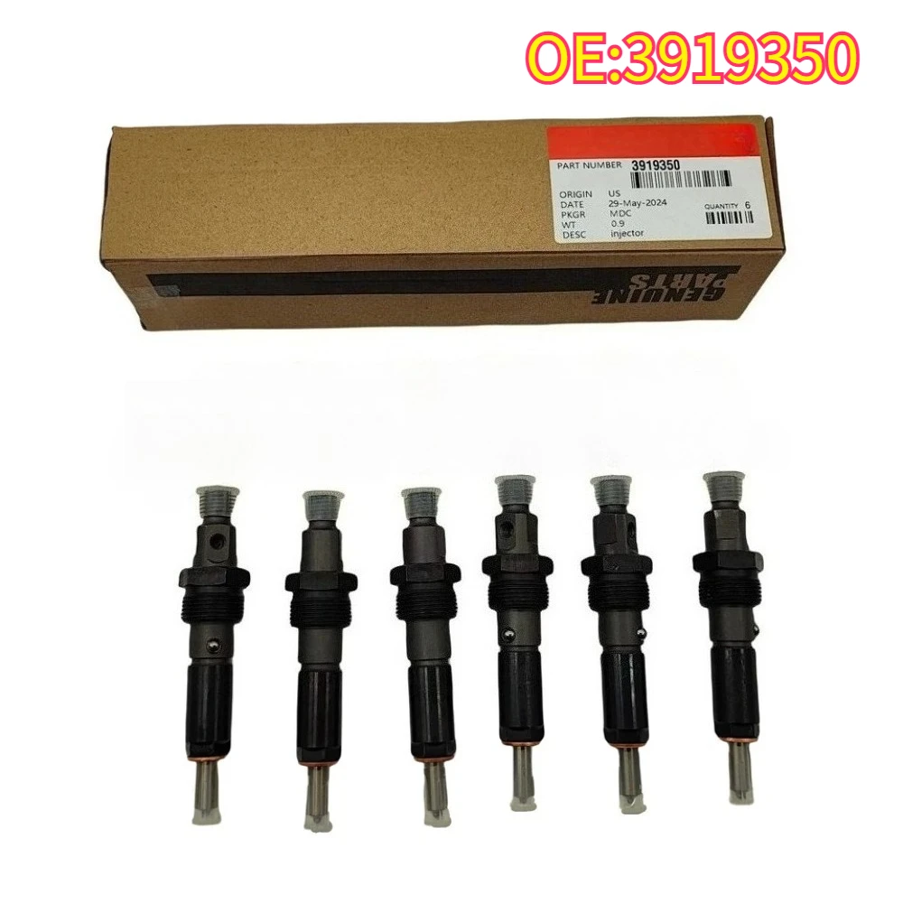 

High quality New For 1/6Pcs 3919350 Fuel Injectors For 89-93 Dodge Cummins 5.9L 6BT Diesel Engeine 0432131837 3919350 3919339