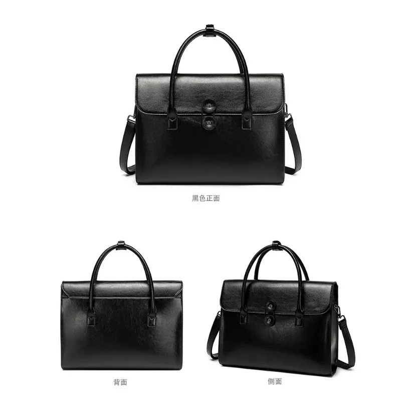 Torba na laptopa 14 cali, damska torba typu tote ze skóry bydlęcej, torba na ramię, torba crossbody, torba szkolna dla studentek, torba na komputer do biznesu w branży modowej.