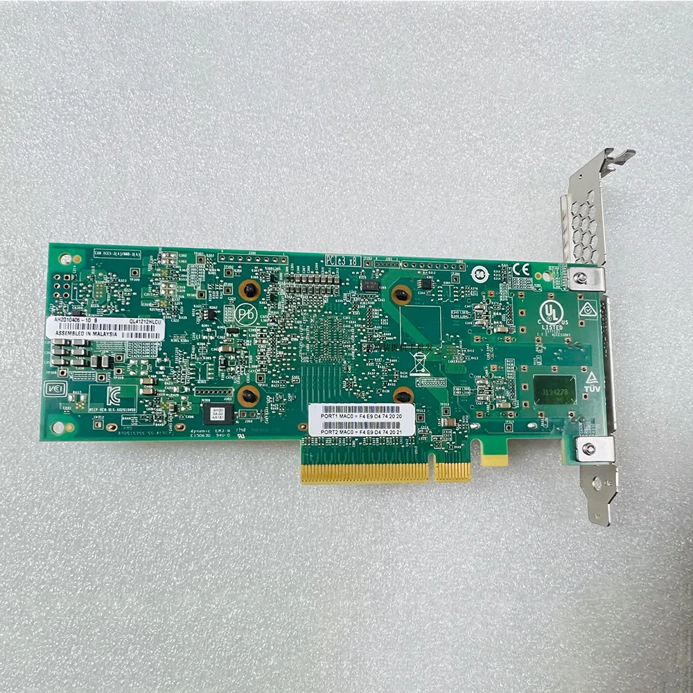 

QL41212HLCU 10G 25G SFP28 Двухпортовый 10-гигабитный сетевой порт PCIE X8