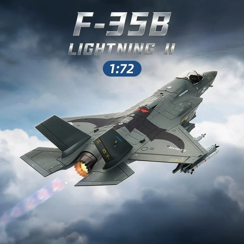 1/72 Scale Alloy F-35B Lightning II Stealth Fighter Jet Aircraft Model Diecast Airplanes Military Aviation Collectible With Base