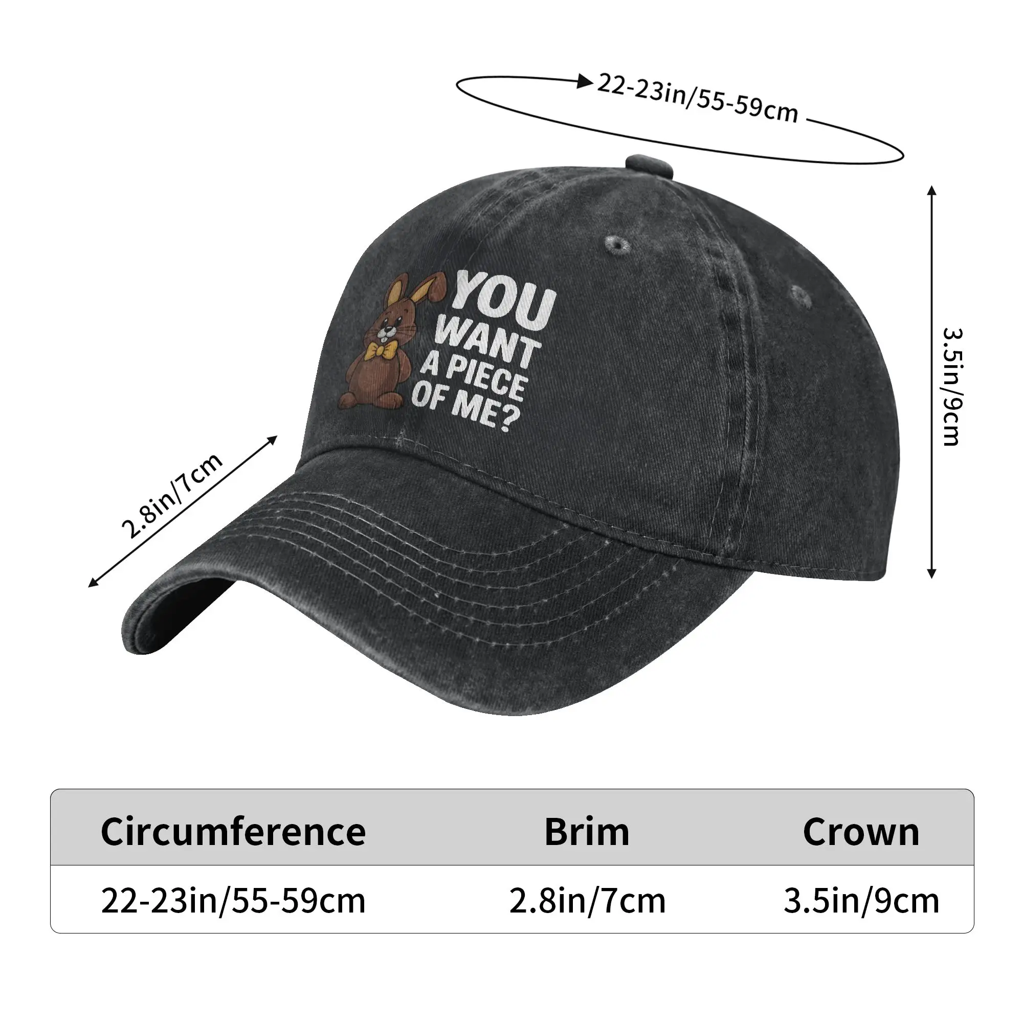 Baseball Cap Chocolate Bunny, Do You Want A Piece Of Me Summer Street Style Trucker Hat  Unisex-Teens Wholesale Snapback Cap