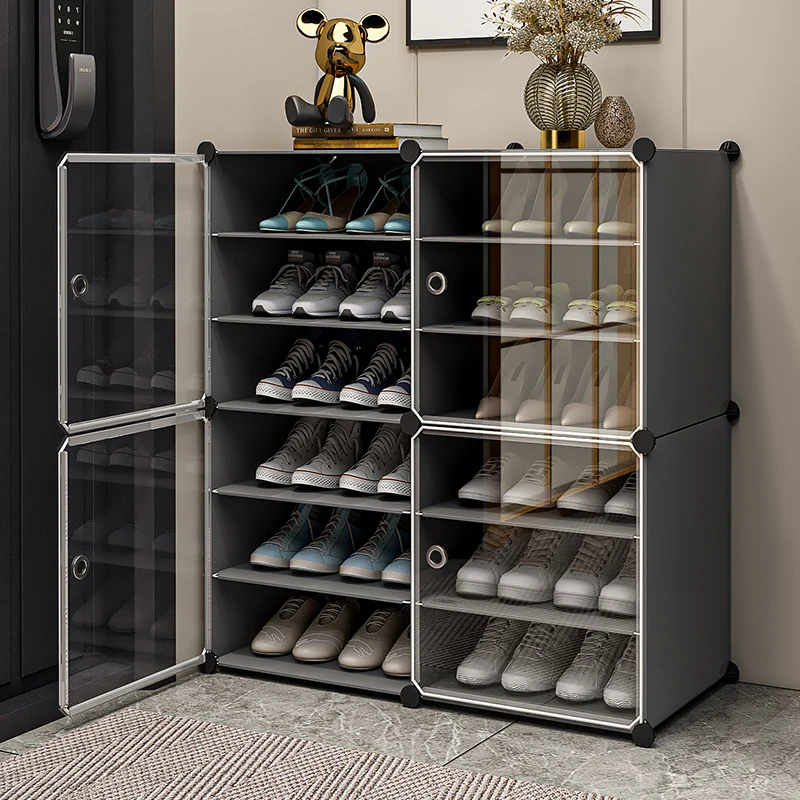 Galvanized Shoe Cabinet Raw Wood Organizers Metal Saving Hall Chest White Shoe Cabinet Vertical Organizador De Zapatos Furniture