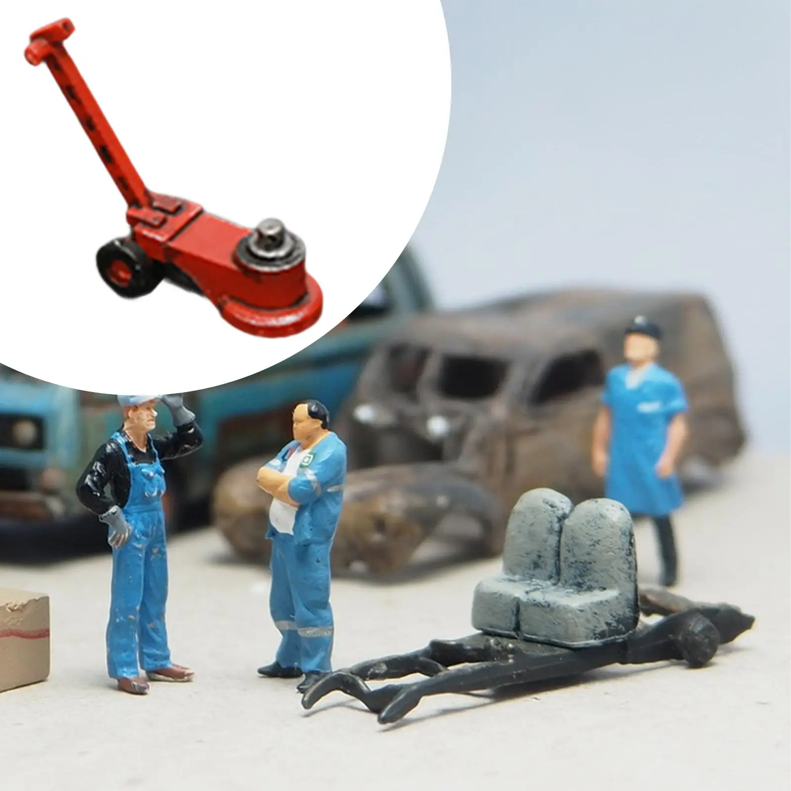 

Модель автомобильного домкрата в масштабе 1/64, миниатюрный аксессуар для сцен, для самостоятельной сборки автомастерской