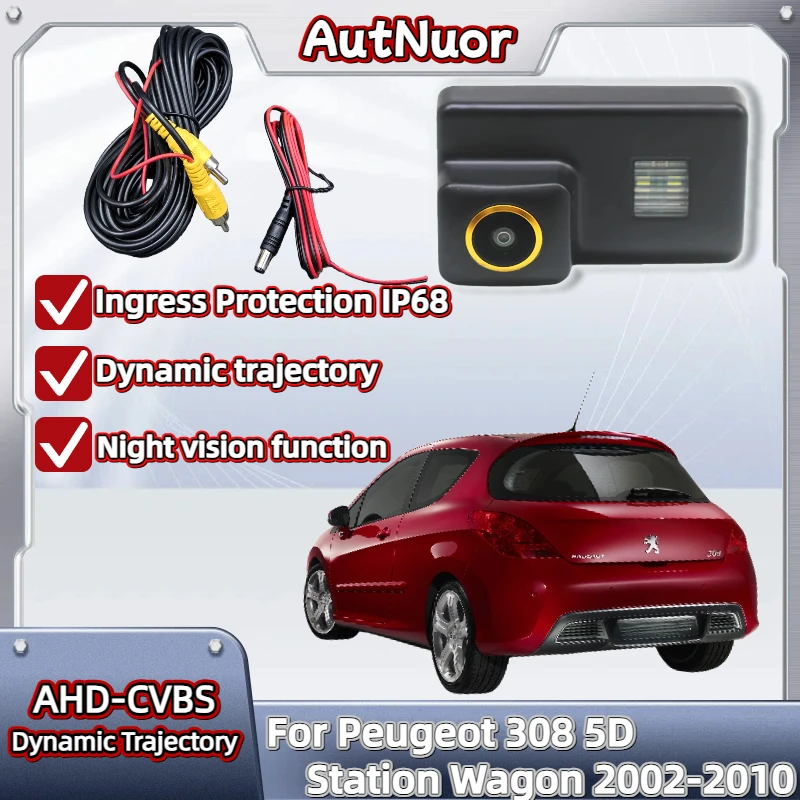 HD Fisheye Reverse Camera For Peugeot 308 5D Station Wagon 2002-2010 Night Vision Rear View Backup Parking Camera CCDClear View