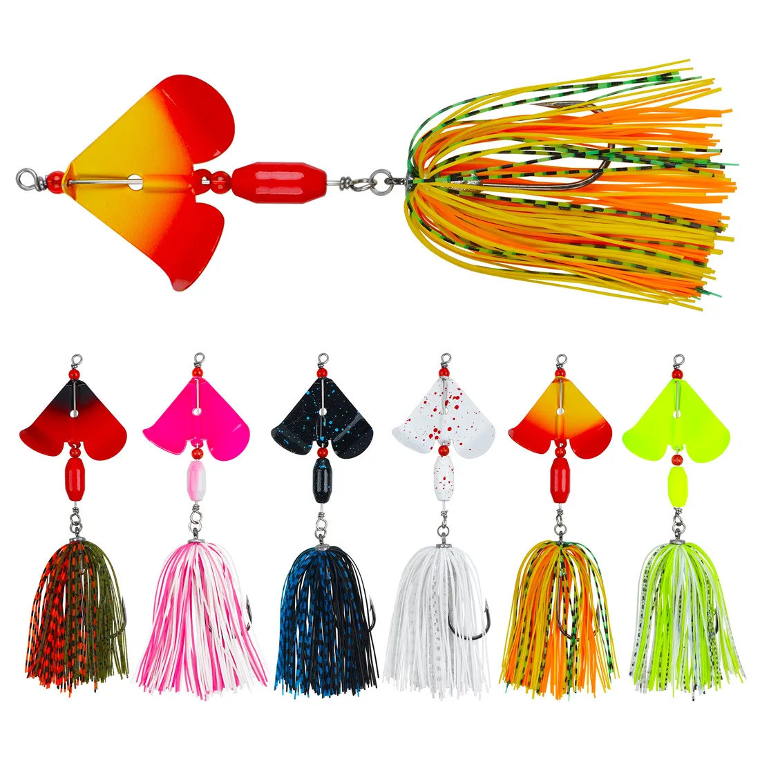 Spinnerbait y Buzzbait Multicolor para Lubina, Trucha y Salmón - imagen 4