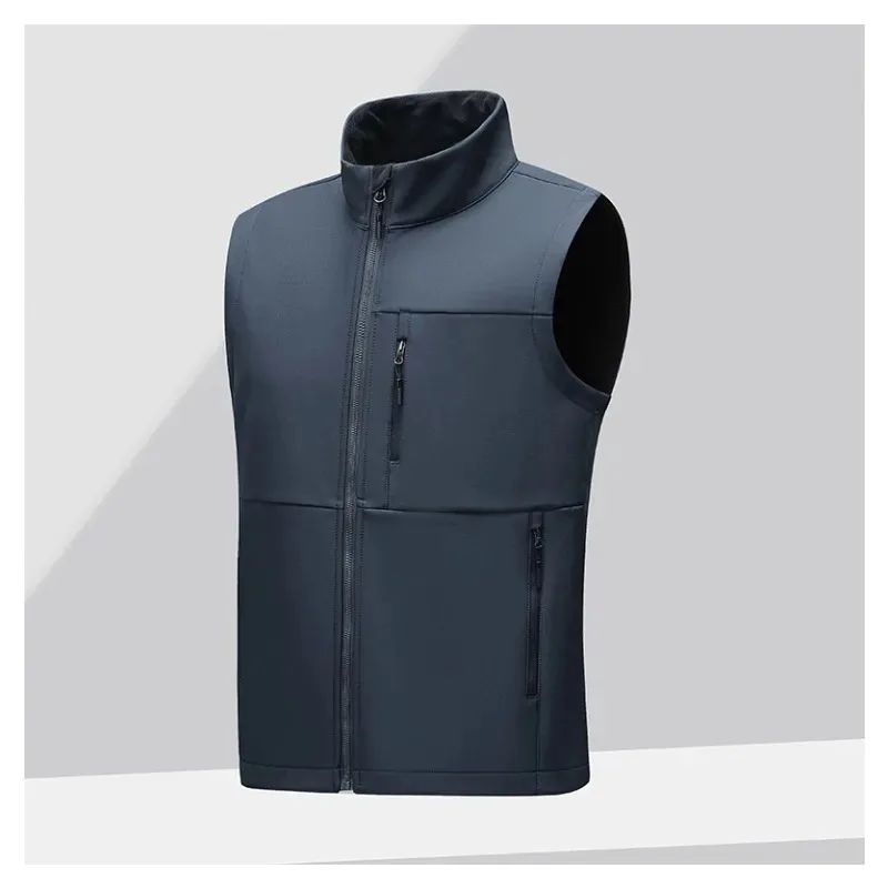 

Autumn Winter Men's Softshell Sports Vest Thermal Workwear Sleeveless Jacket Waterproof Windproof for Hiking Camping Fishing