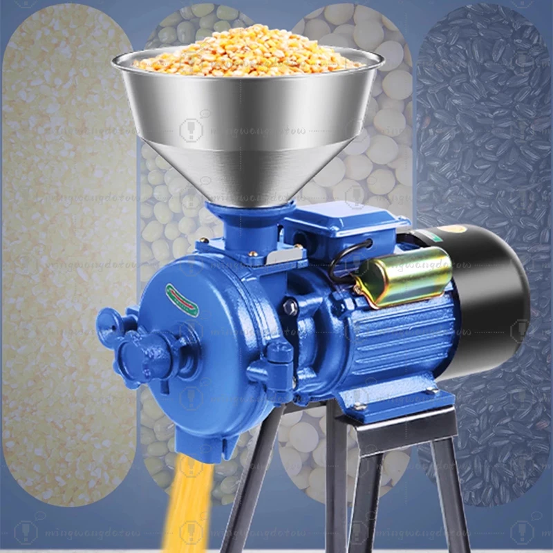 Copper Stepless Motor Grain Grinder 3000W/3500W 220V Dry Wet Dual Use Household Small Commercial Superfine Feed Mill