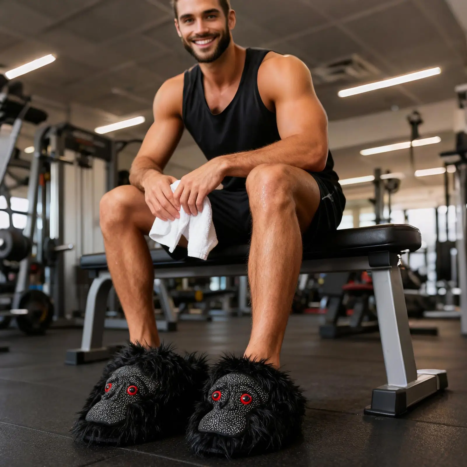 

Cute Fuzzy Slippers Warm Comfortable Novelty Winter Warm Slippers For Women Men Adult Indoor Outdoor Bedroom Home House Winter