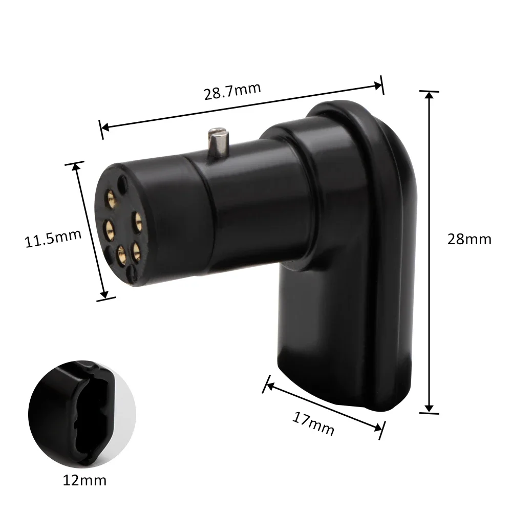 Hifi 5Pin DIN 90 Degree Right Angled Vinyl LP Phono Five Pin For Audio Tonearm Line Signal Cable