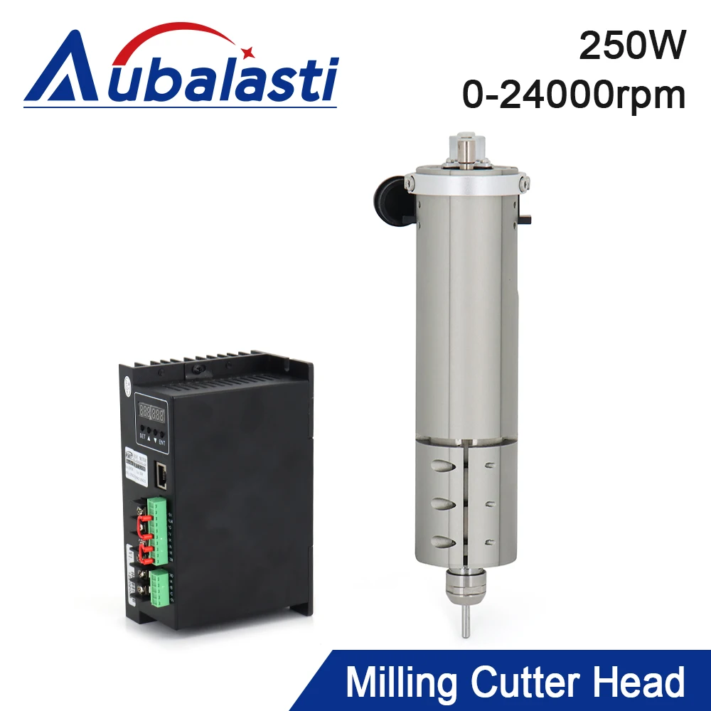 Aubalasti 350W Ultra High Speed Milling Cutter Head 60000rpm for Cutting Acrylic Board Aluminum Plastic and Density Board