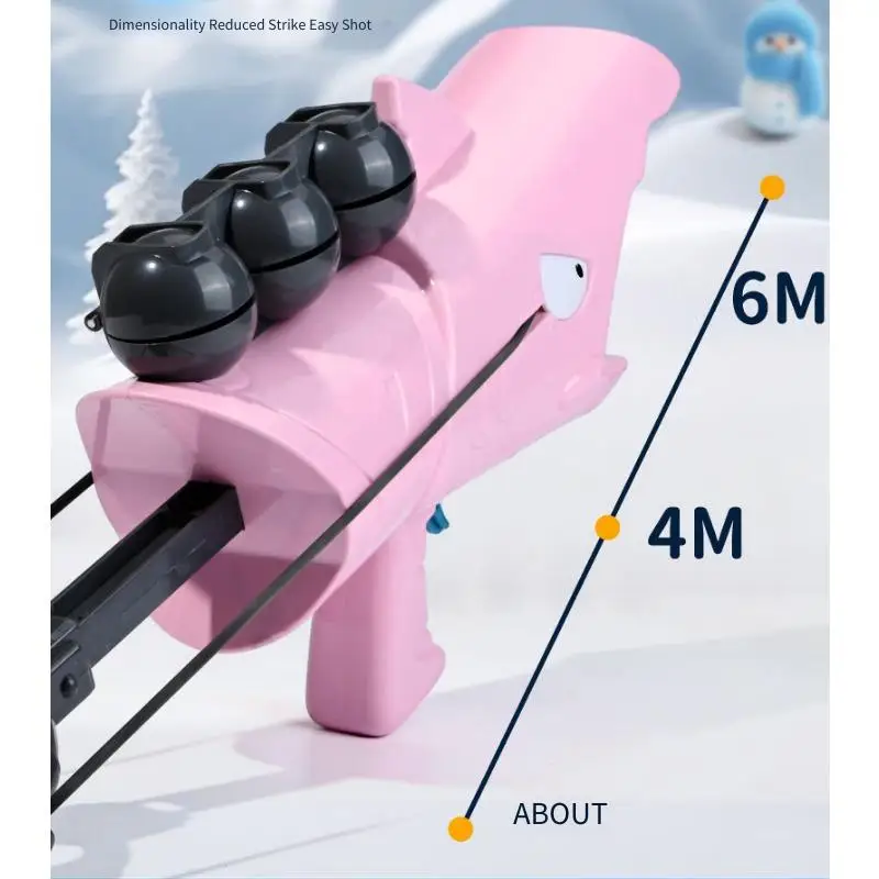 قاذفة كرة الثلج القرش الشهيرة عبر الحدود مناسبة للأطفال مناسبة للهدايا للأولاد ألعاب خارجية في موسم الثلج