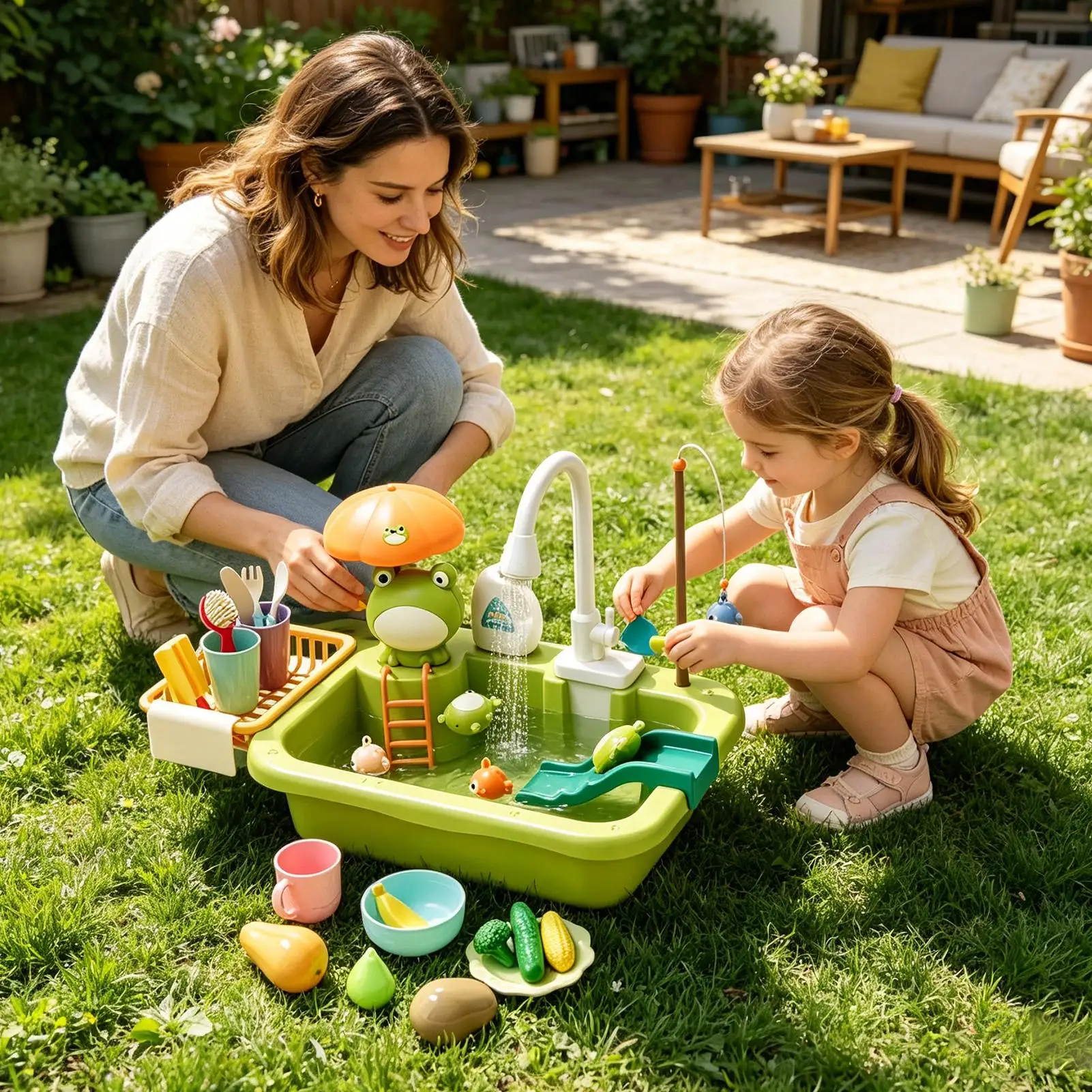Wassertisch Für Kinder Mit Pumpe Für Garten Und Sandkasten_voghion.com
