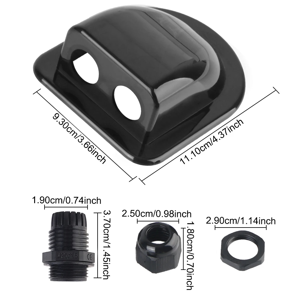 지붕 와이어 엔트리 케이블 엔트리 글랜드 박스 케이블 커넥터, 거치대 캐러밴 태양광 자동차 정션 박스, RV 요트 캐러밴 액세서리