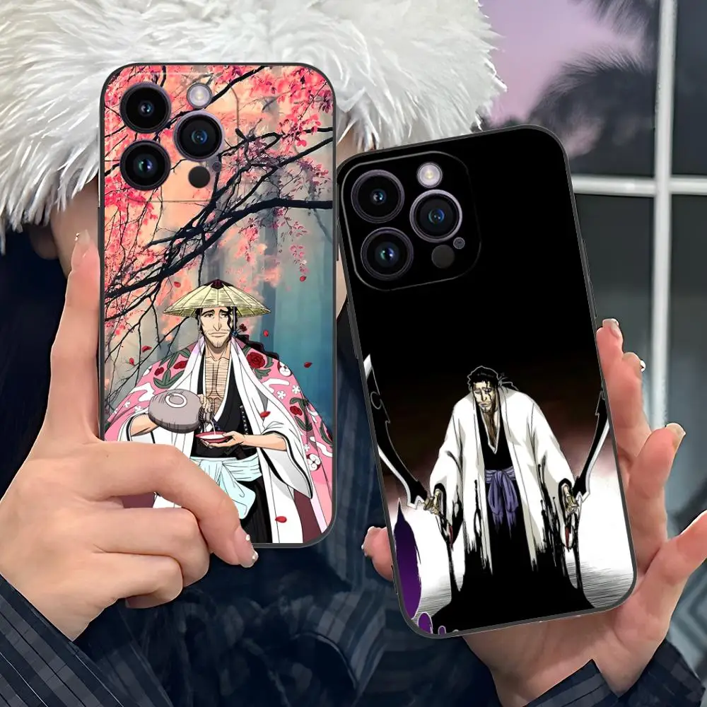 

Чехол для телефона Bleach Kyouraku Shunsui для iPhone 16, 15, 14, 13, 12, 11 X XR XS 8 7 Pro Max Plus, мини-цветный защитный чехол, роскошный