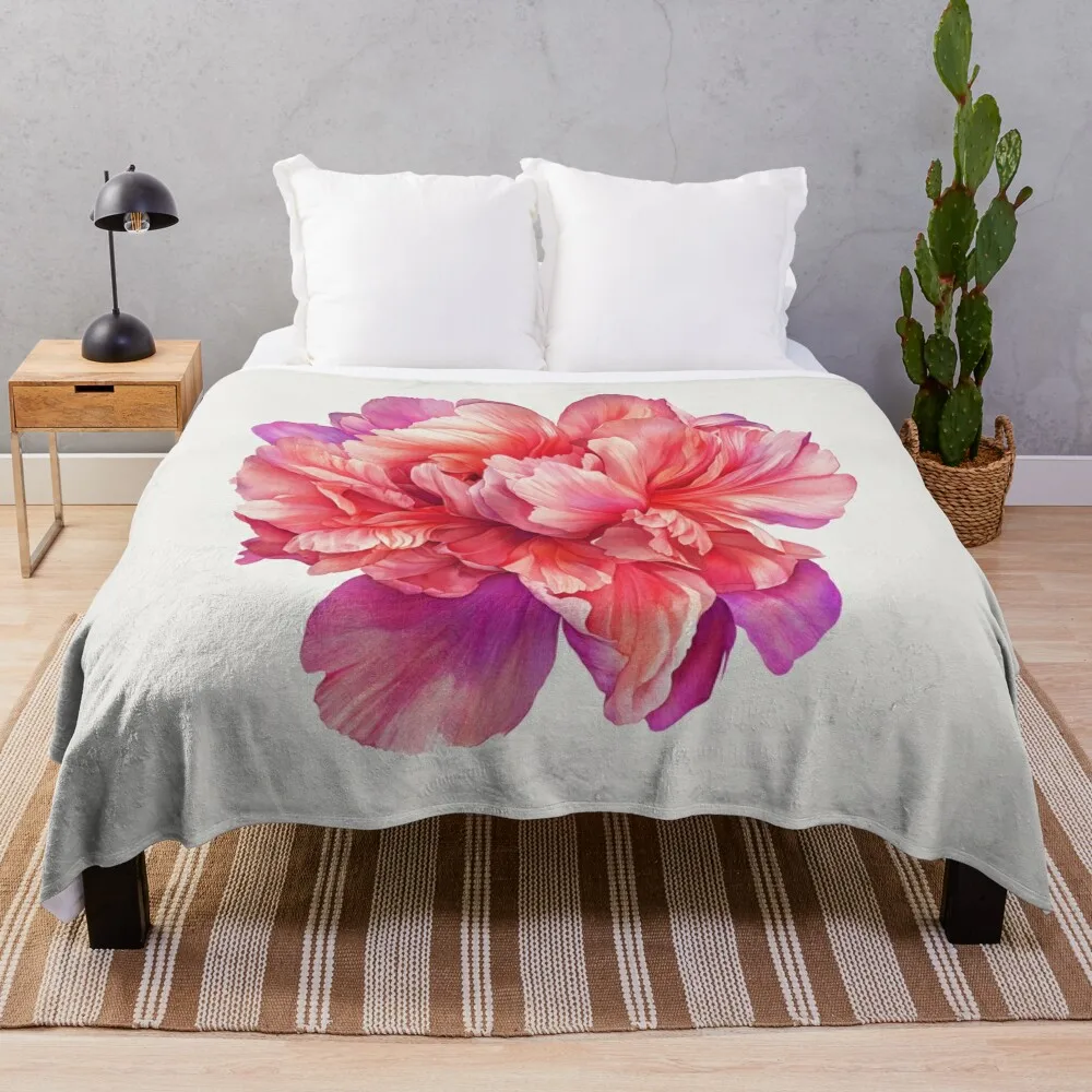 Peony Storm Throw Blanket Single warm for winter Retros Blankets