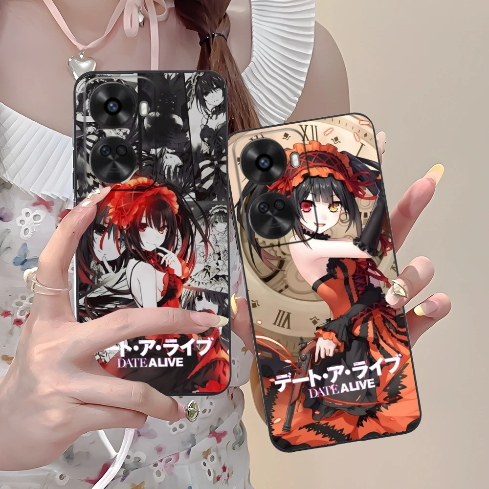 DAL Kurumi Tokisaki Mobile Cell Phone Case for Huawei Nova 12 11 10 9 8 7 Pro SE 5G Black Soft Phone Cover Shell