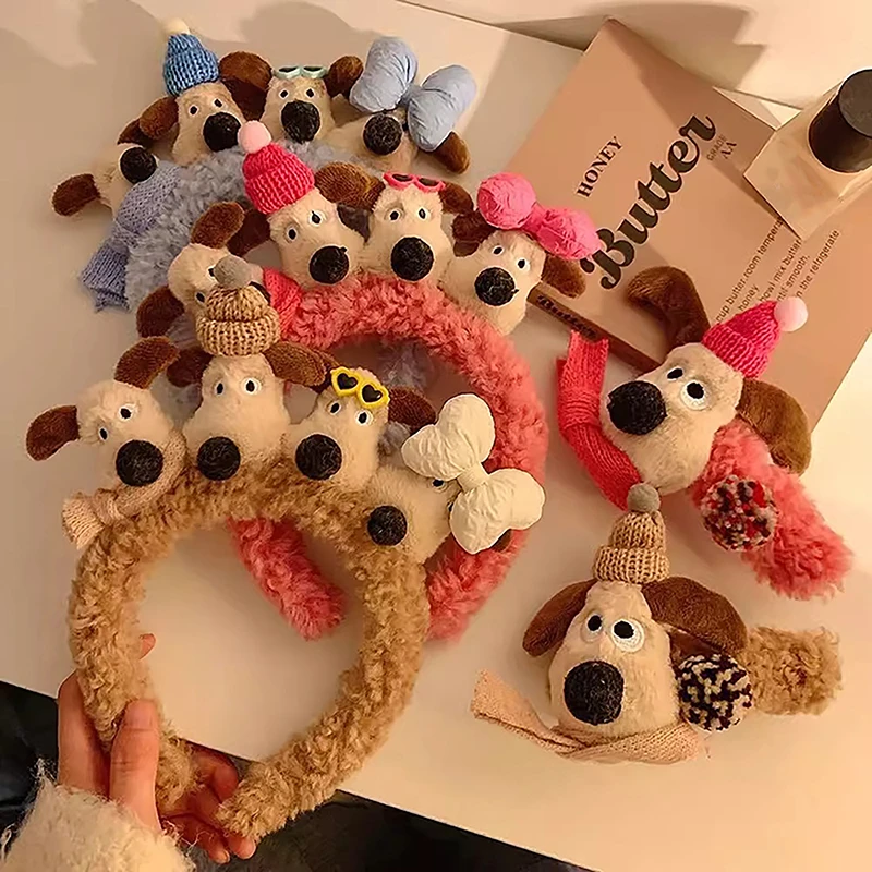 Cute Plush Dog Hair Hoop Headband Lovely Hairbands Funny Hair Accessories Outdoor Cosplay Hair Hoop Cartoon Style Hair Hoop